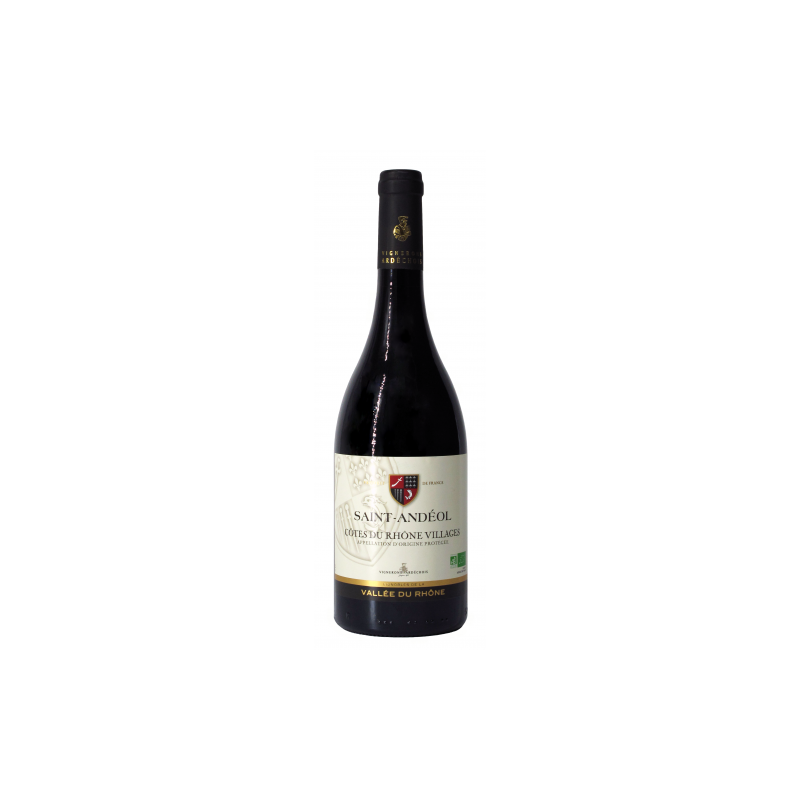 Vin rouge BIO côte du Rhône village st Andéol 75cl