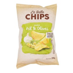 Chips à l'ail et olive 135g...
