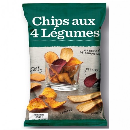 Chips aux 4 légumes paquet 100g